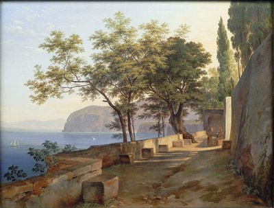 Allemand : Terrasse des Kapuzinerklosters in Sorrent Terrasse du Prieuré des Capucins à Sorrento - Heinrich Reinhold