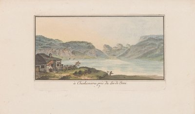 Vue de Les Charbonnières au Lac de Joux à Charbonieres, près du Lac de Joux Landschappen in Zwitserland Sammlung einiger Aussichten in der Schweiz - Heinrich Rieter