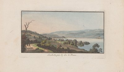 Vue de Lüscherz au bord du lac de Bienne - Heinrich Rieter