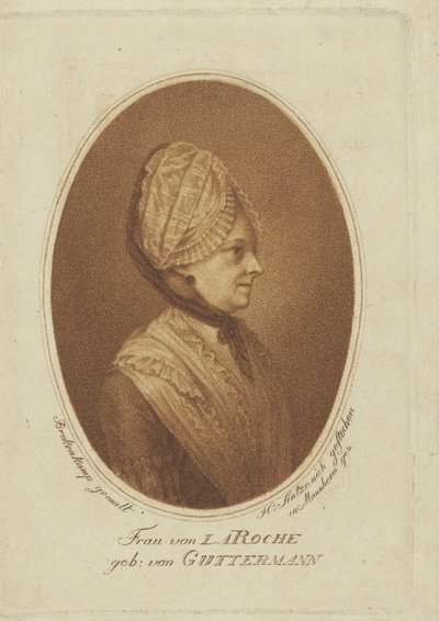 Sophie von La Roche, née Gutermann von Gutershofen 1730-1807, 1782 - Heinrich Sintzenich