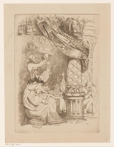 Homme à un banquet se faisant resservir - Heinrich Vianden