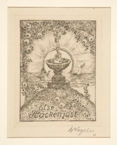 Ex-libris: Else Hackenjost - Heinrich Vogeler