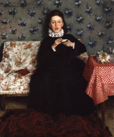 Sur le canapé, 1872 - Heinrich Wilhelm Trübner