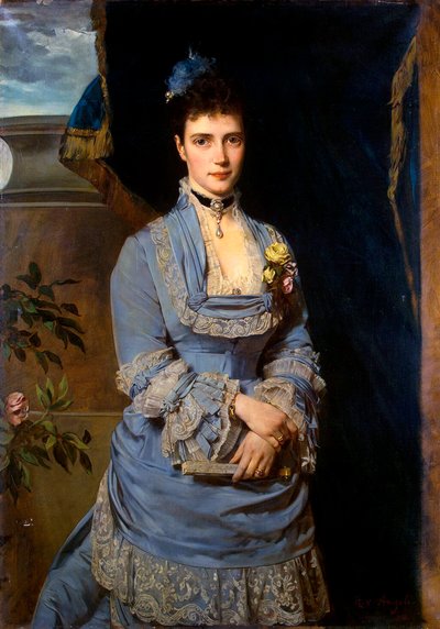 Portrait de la Grande-Duchesse Maria Fyodorovna, Princesse Dagmar du Danemark, 1847-1928, 1874 - Heinrich von Angeli