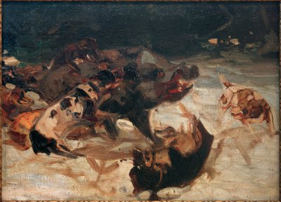 La chasse au sanglier - Heinrich von Zügel