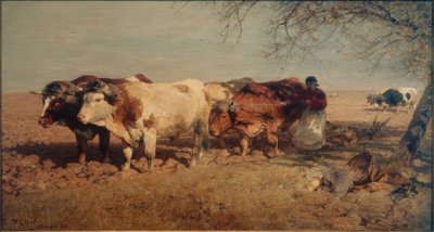 Attelage de bœufs - Heinrich von Zügel