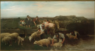 Lavage des moutons - Heinrich von Zügel