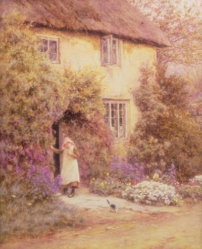 Une porte de cottage - Helen Allingham