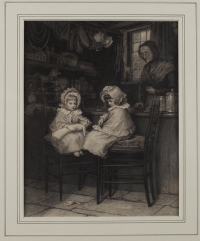 Fer plat pour un farthing (encre sur papier) - Helen Allingham