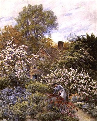 Jardin au printemps - Helen Allingham