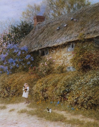 Ancien cottage à Freshwater, île de Wight - Helen Allingham