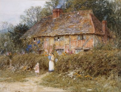 Vieux cottage du Surrey - Helen Allingham
