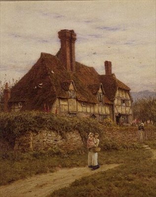 Ancien cottage du Surrey - Helen Allingham