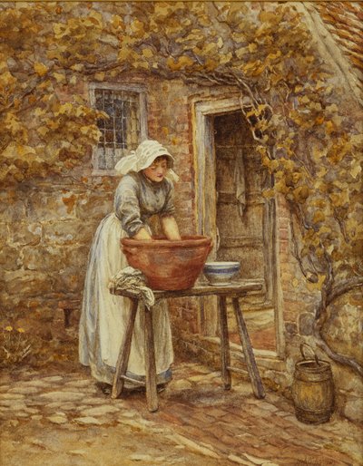 Jour de lessive - Helen Allingham