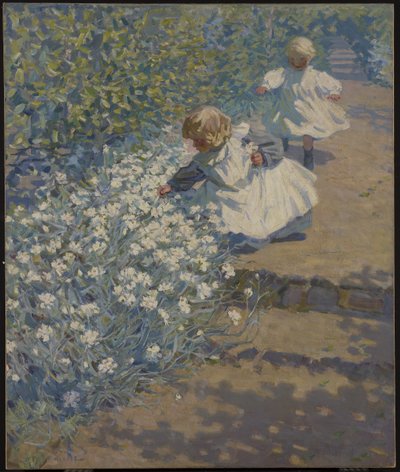 Cueillir des fleurs, vers 1912 - Helen Galloway McNicholl