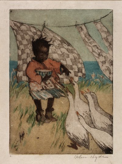Nourrir les oies - Helen Hyde