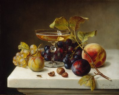 Nature morte avec fruits et champagne, 1869 - Helen Searle