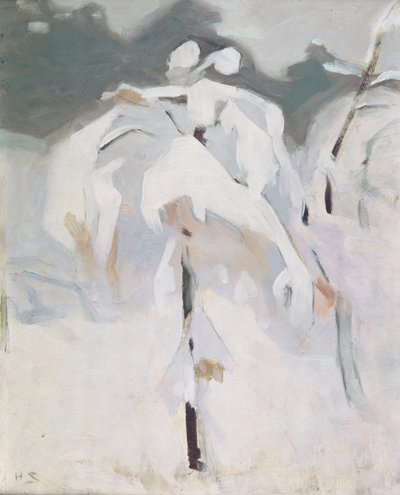 Bouleau couvert de neige, vers 1913 - Helene Schjerfbeck