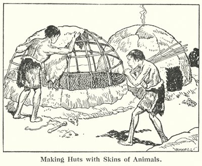 Construction de huttes avec des peaux d