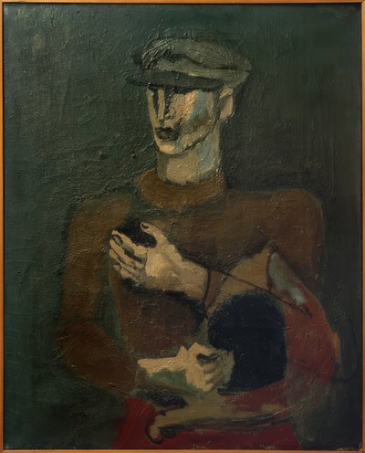 Jeune homme avec casquette à six pans - Helmut Kolle
