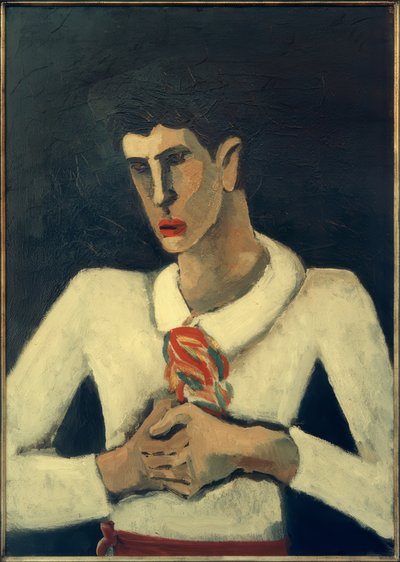 Jeune homme avec foulard coloré - Helmut Kolle