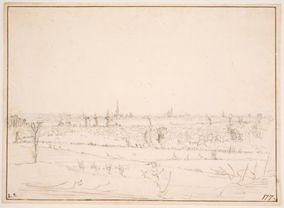 Paysage avec vue sur Bordeaux - Hem