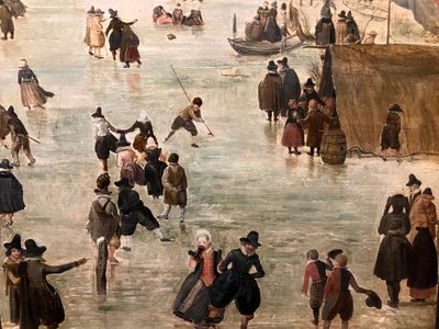 Néerlandais : IJslandschap / Patinage sur glace Paysage d