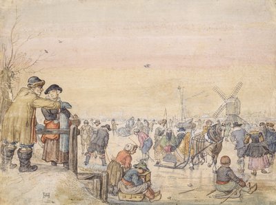 Profiter de la glace, 1630 - Hendrick Avercamp