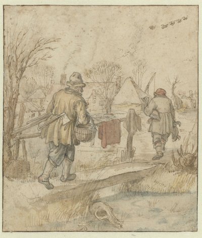 Retour des chasseurs de canards / verso : Croquis de navires et d