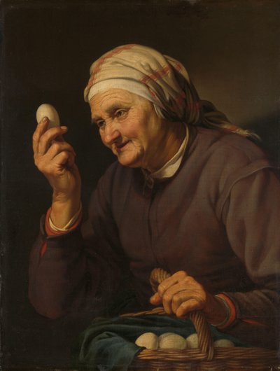 Vieille femme vendant des œufs - Hendrick Bloemaert