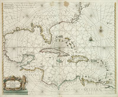 Pascaerte vande Caribische eylanden, vande Barbados tot aende Bocht van Mexico - Hendrick Doncker