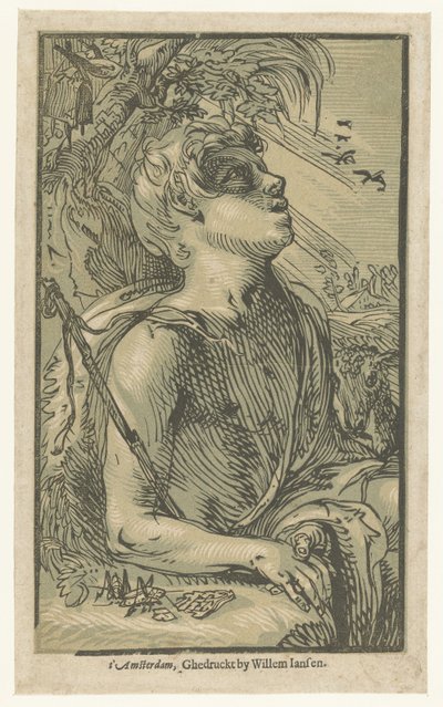Jean le Baptiste dans le désert - Hendrick Goltzius (attributed to)