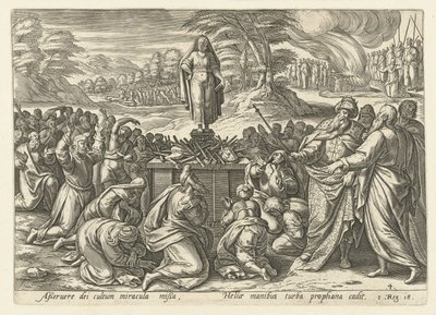 Élie rivalise avec les prophètes de Baal - Hendrick Goltzius (rejected attribution)