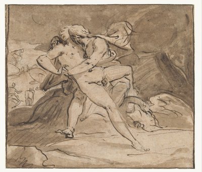 Jupiter embrasse Io - Hendrick Goltzius (school of)