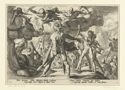 Attaque des Géants contre les dieux - Hendrick Goltzius (workshop of)