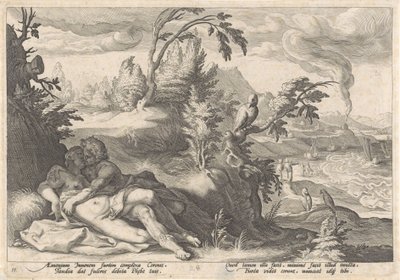 Apollon et Coronis - Hendrick Goltzius (workshop of)