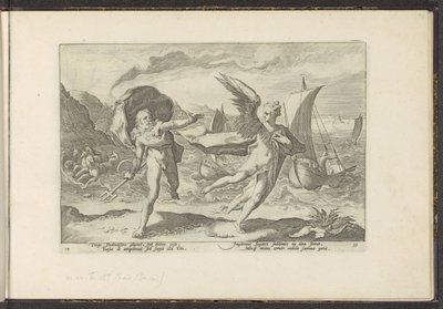 Cornix se transforme en corbeau - Hendrick Goltzius (workshop of)