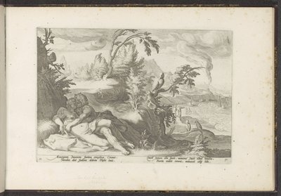 Corvus surprend la fille Coronis - Hendrick Goltzius (workshop of)
