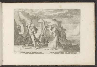 Deucalion et Pyrrha créant une nouvelle race humaine - Hendrick Goltzius (workshop of)