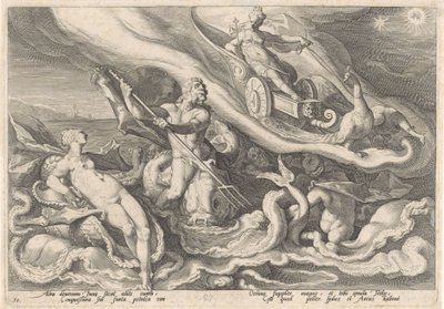 Junon se plaint à Thétis et Océanus - Hendrick Goltzius (workshop of)
