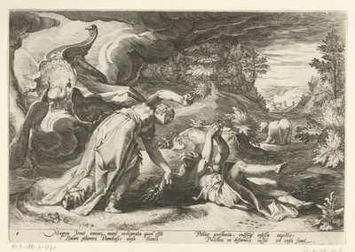 Junon transforme Callisto en ours - Hendrick Goltzius (workshop of)