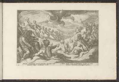 Jupiter convoque les dieux olympiens - Hendrick Goltzius (workshop of)