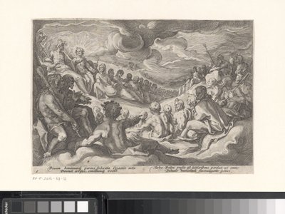 Jupiter demande conseil aux dieux olympiens - Hendrick Goltzius (workshop of)