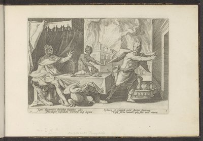 Lycaon transformé en loup - Hendrick Goltzius (workshop of)