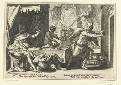 Lycaon transformé en loup - Hendrick Goltzius (workshop of)