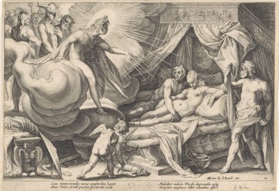 Mars et Vénus surpris par Apollon - Hendrick Goltzius (workshop of)
