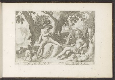 Mercure jouant de la flûte pour Argus - Hendrick Goltzius (workshop of)