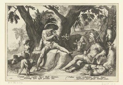 Mercure joue de la flûte pour Argus - Hendrick Goltzius (workshop of)