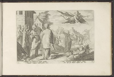 Mercure tombe amoureux de Hersé - Hendrick Goltzius (workshop of)