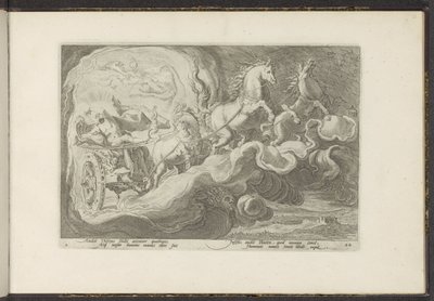 Phaéton chevauche le char de son père - Hendrick Goltzius (workshop of)